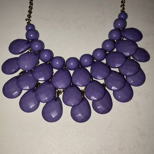 Purple bib necklace